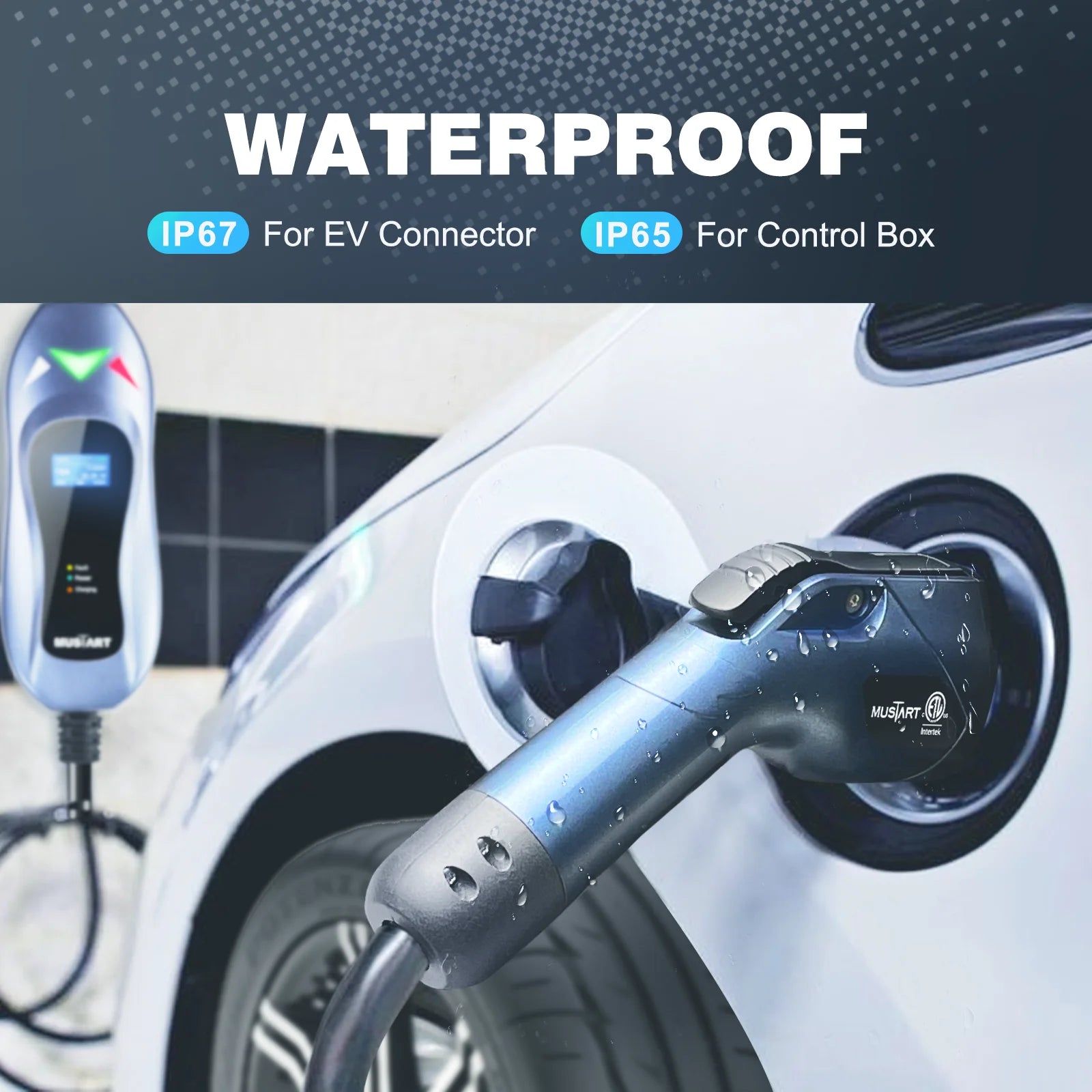 Level 2 Portable EV Charger (40 Amp, 240 Volt, 25Ft Cable), Electric Vehicle Charger Plug-In EV Charging Station with NEMA 14-50P