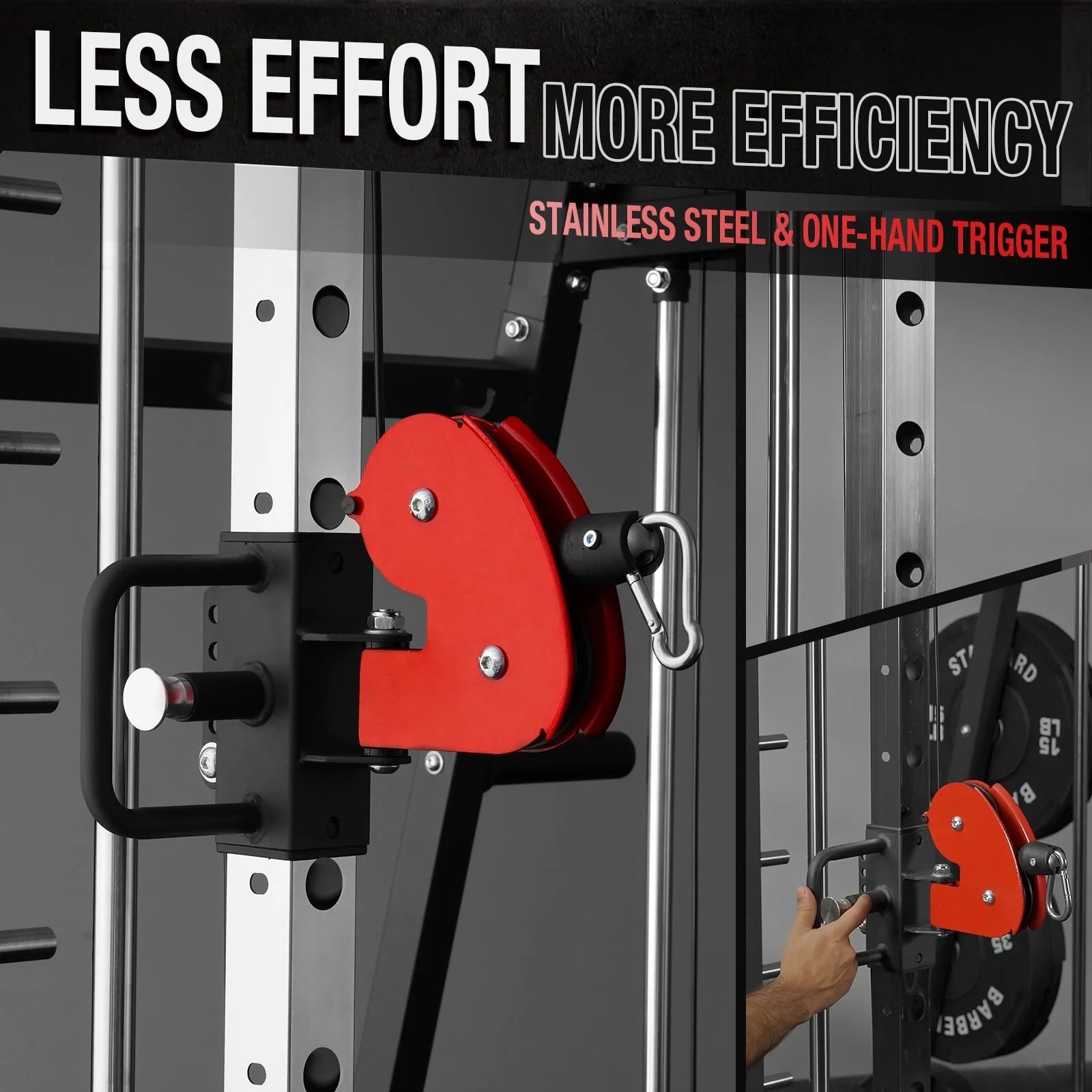 M4 All-In-One Smith Machine Home Gym Package, 2200 Lbs Power Rack Cage with Cable Crossover, 360° Landmine, Barbell Holders and Other Attachments, Total Body Strength Training Cage