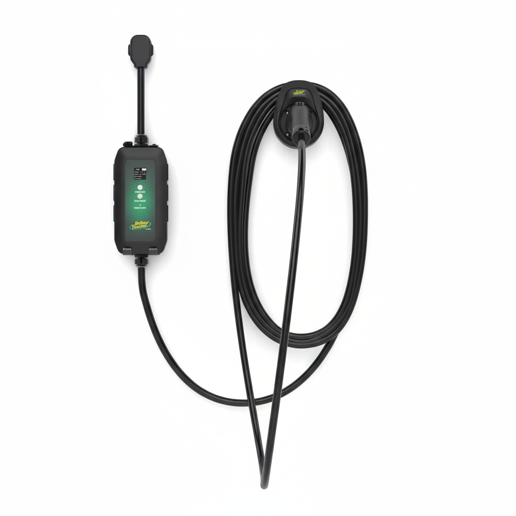 Echarge 16 AMP EV Charger - Level 1 Portable Electric Vehicle EV Car Charger - 022-3016-DL-WH