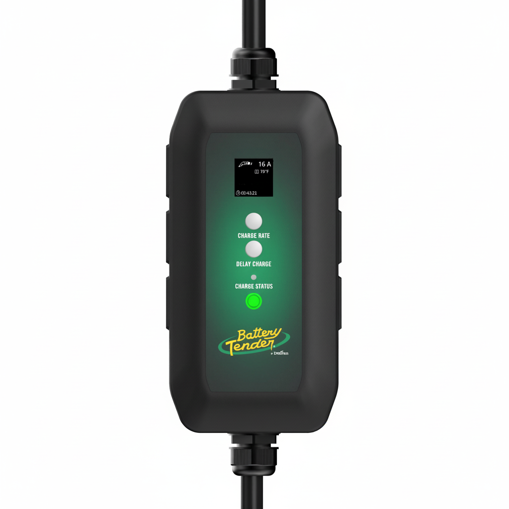 Echarge 16 AMP EV Charger - Level 1 Portable Electric Vehicle EV Car Charger - 022-3016-DL-WH
