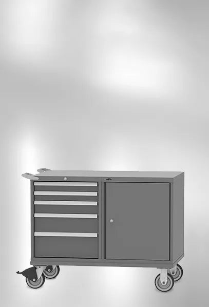LISTA Shallow Depth Mobile Cabinet