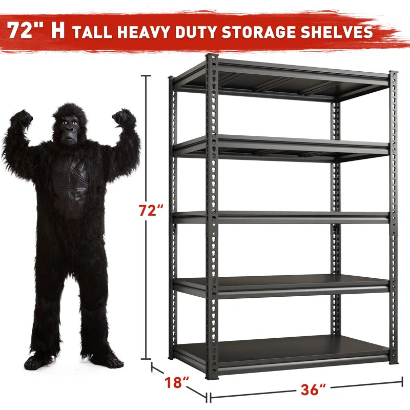 Orra 72" H Heavy-Duty Garage Shelving with Adjustable Shelves,Shelving Unit for Garage, Pantry & Storage