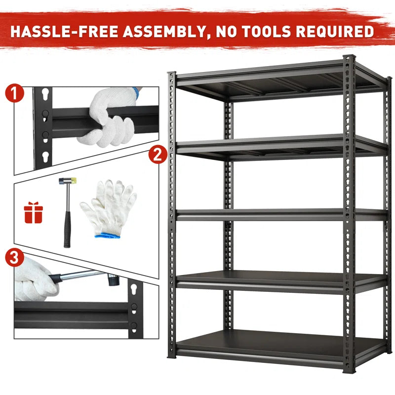 Orra 72" H Heavy-Duty Garage Shelving with Adjustable Shelves,Shelving Unit for Garage, Pantry & Storage
