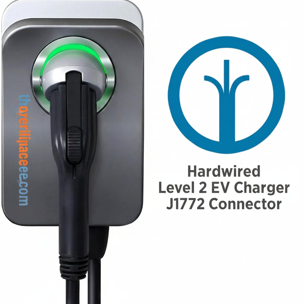 Level 2 EV Charger J1772 - Fast Smart Battery Power Charging for Electric Automobile Vehicle