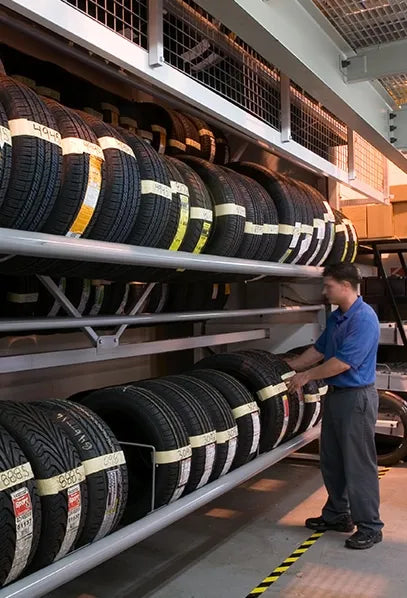LISTA Tire Carousel Vertical Tire Storage System